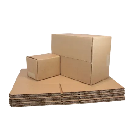Planchas y cajas de cartón ondulado para embalaje y protección de mercancías.