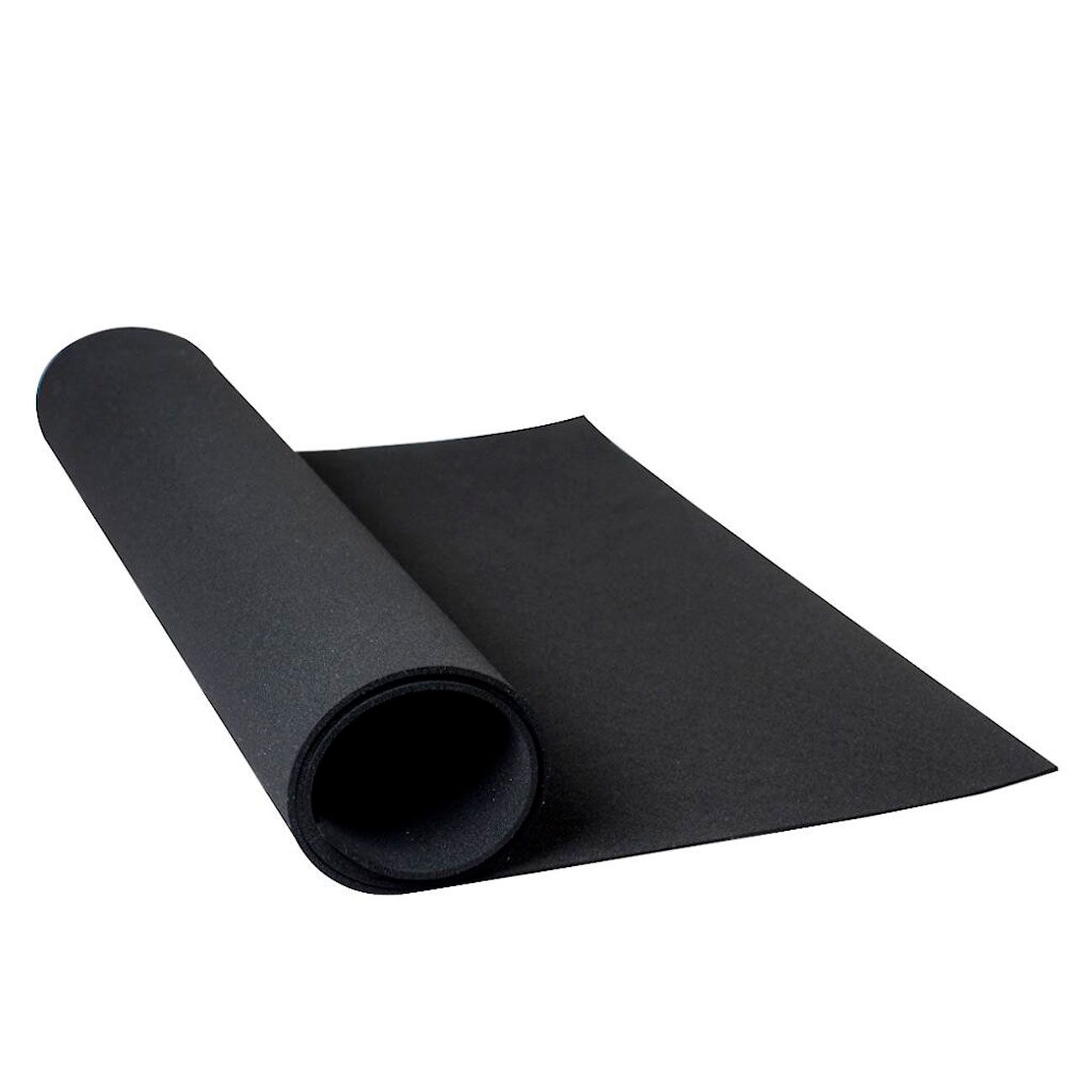 Lámina de EPDM esponjoso en rollo, flexible y resistente, ideal para aislamiento y sellado.