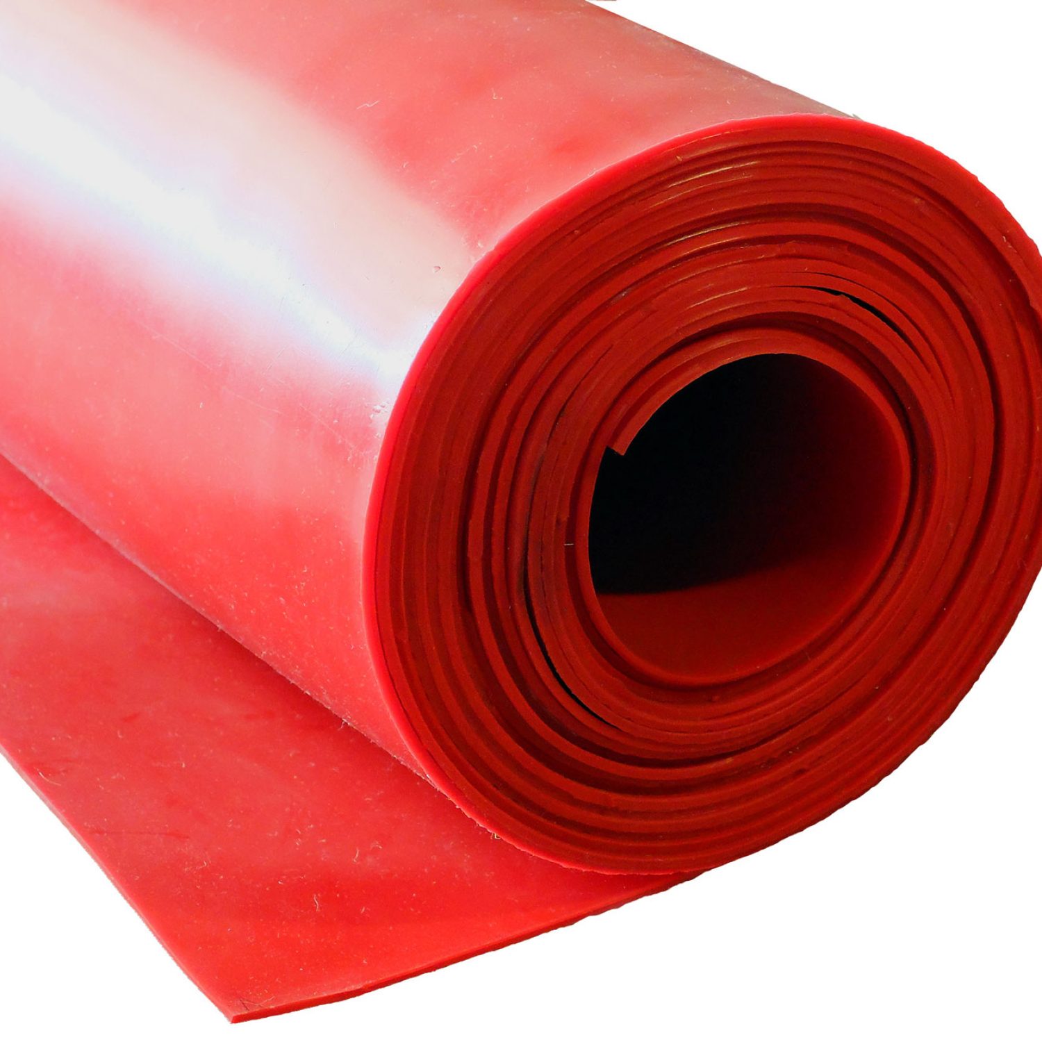 Material de silicona roja, flexible y resistente a altas temperaturas.