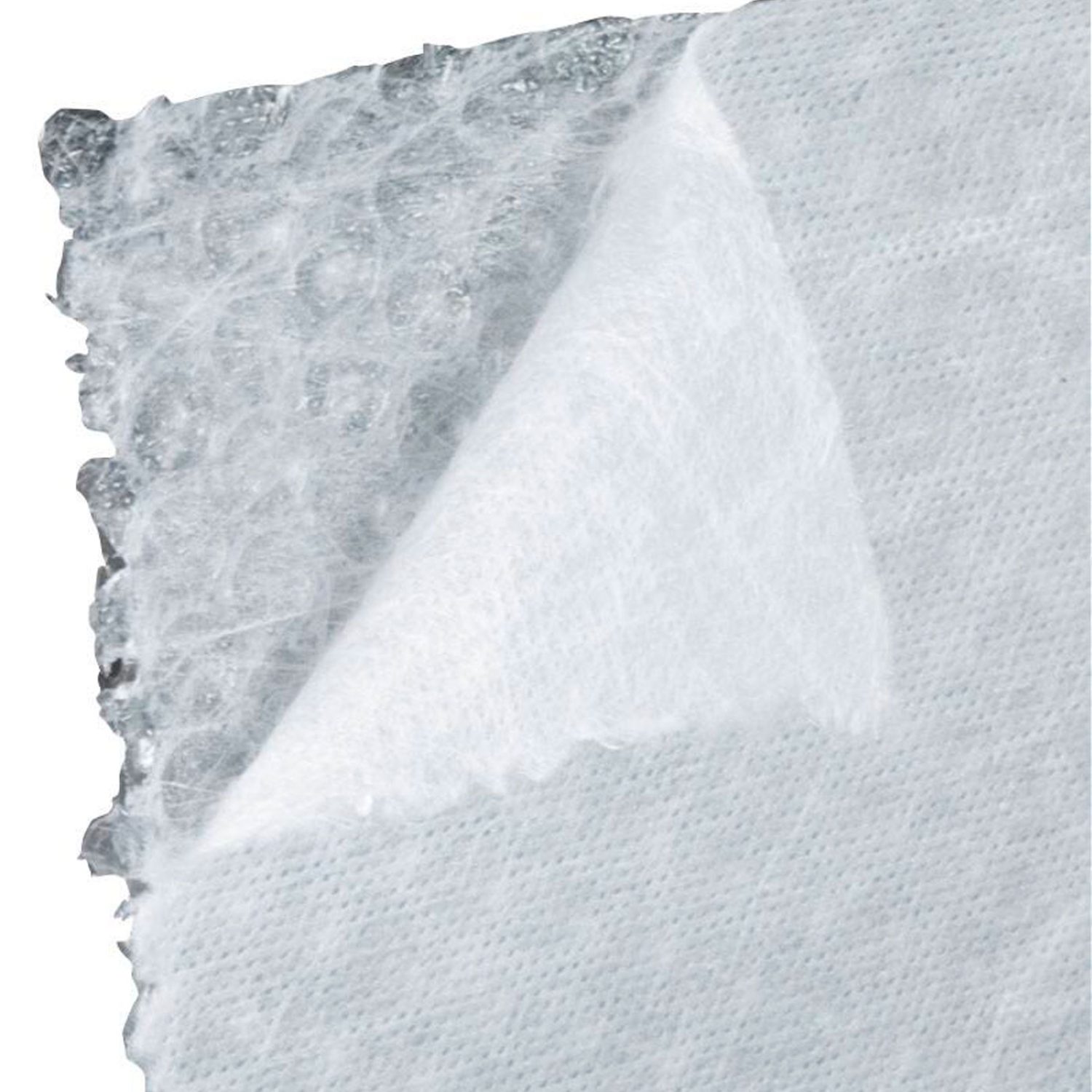 Rollo de burbuja con tejido sin tejer integrado, protección extra para embalaje de productos frágiles.