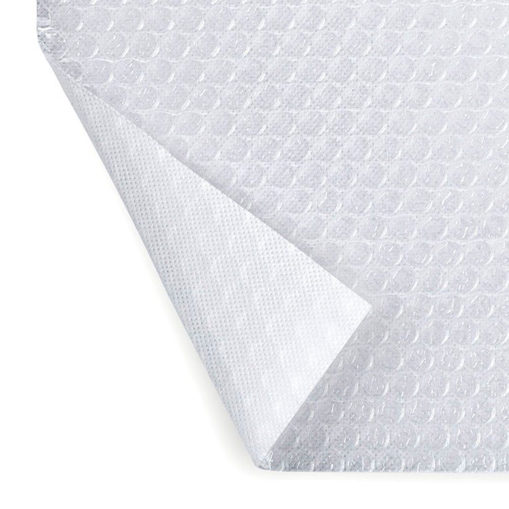 Rollo de burbuja laminado con tejido sin tejer, solución de protección reforzada para embalaje delicado.